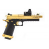 RÉPLIQUE GBB GAZ HI-CAPA 5.1 SPLIT GOLD / NOIR 1,0J + POINT ROUGE BDS