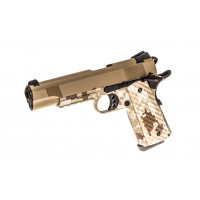 RÉPLIQUE GBB 1911 MEU RAVEN FULL METAL GAZ DIGITAL DESERT / TAN 1,0J