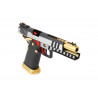 RÉPLIQUE GBB HX2031 SEMI / FULL AUTO NOIR & CHROME GAZ 1.0J