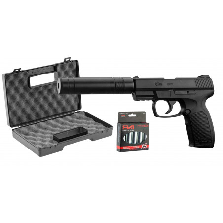 PACK COMBAT ZONE- CO2 + SILENCIEUX + MALLETTE ABS + 5 CO2