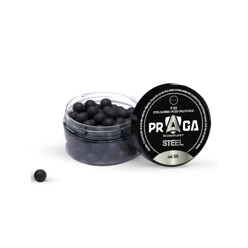 BILLES EN CAOUTCHOUC ACIER CAL.50 X50