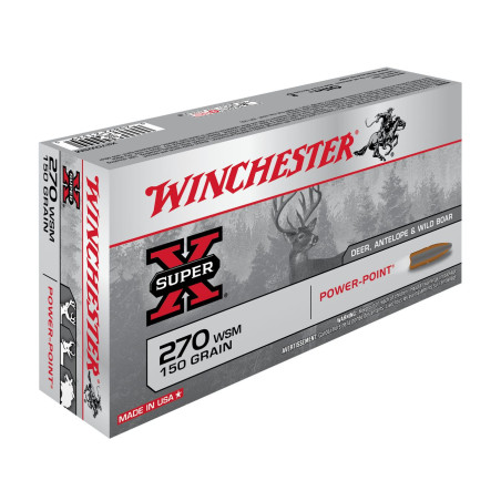 BALLES 270WSM SUPER X POWERPOINT 150GR X20