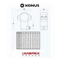 MONTAGE KONUS POUR RAIL WEAVER/PICATINNY DIAM 30 MM HAUT